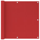 vidaXL piros HDPE erkélytakaró 90 x 300 cm