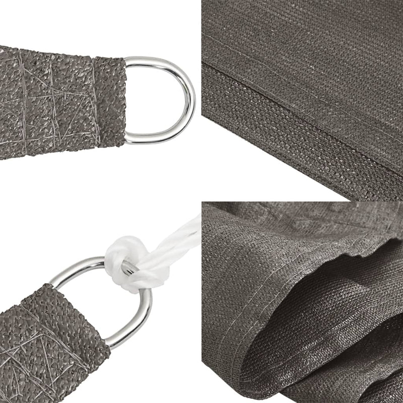 vidaXL antracitszürke HDPE napvitorla 160 g/m² 2 x 5 m