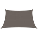 vidaXL antracitszürke HDPE napvitorla 160 g/m² 3/4 x 2 m