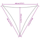 vidaXL bézs HDPE napvitorla 160 g/m² 4,5 x 4,5 x 4,5 m