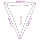 vidaXL bézs HDPE napvitorla 160 g/m² 4 x 5 x 5 m