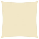 vidaXL krémszínű HDPE napvitorla 160 g/m² 5 x 5 m