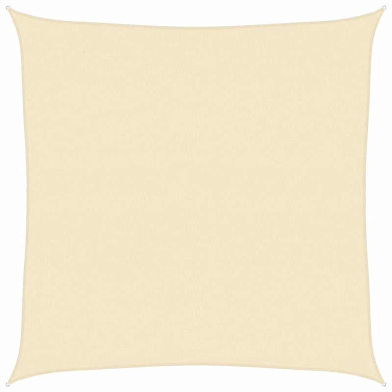vidaXL krémszínű HDPE napvitorla 160 g/m² 7 x 7 m