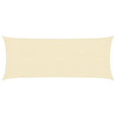 vidaXL krémszínű HDPE napvitorla 160 g/m² 2 x 5 m