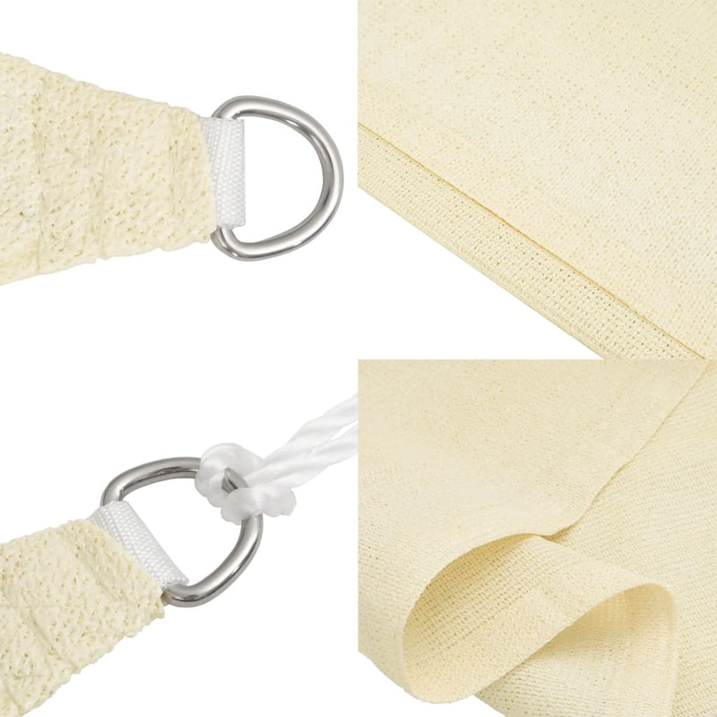 vidaXL krémszínű HDPE napvitorla 160 g/m² 2,5 x 3,5 m