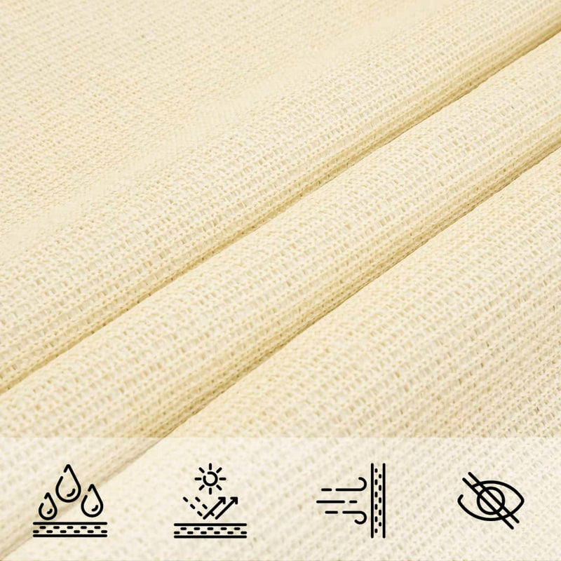 vidaXL krémszínű HDPE napvitorla 160 g/m² 2,5 x 3,5 m
