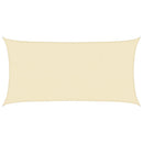 vidaXL krémszínű HDPE napvitorla 160 g/m² 2,5 x 4,5 m