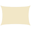 vidaXL krémszínű HDPE napvitorla 160 g/m² 5 x 7 m