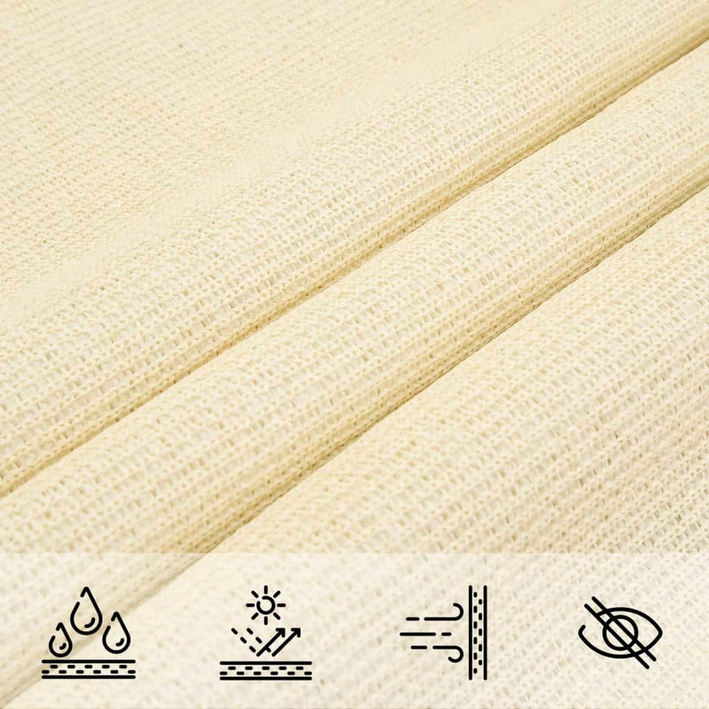 vidaXL krémszínű HDPE napvitorla 160 g/m² 5 x 7 m