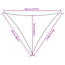 vidaXL krémszínű HDPE napvitorla 160 g/m² 2,5 x 2,5 x 3,5 m