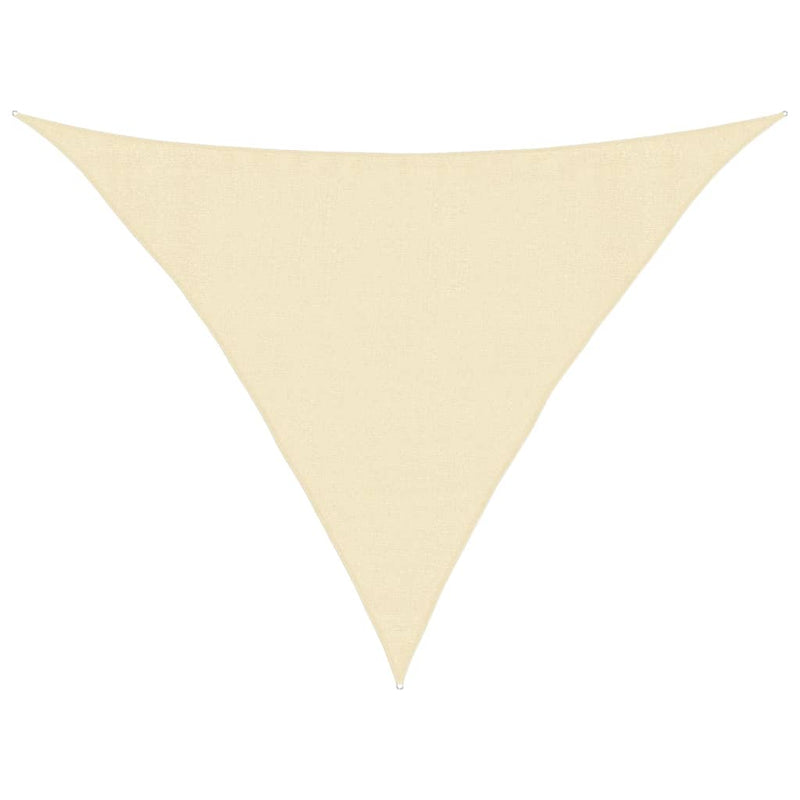 vidaXL krémszínű HDPE napvitorla 160 g/m² 3,5 x 3,5 x 4,9 m