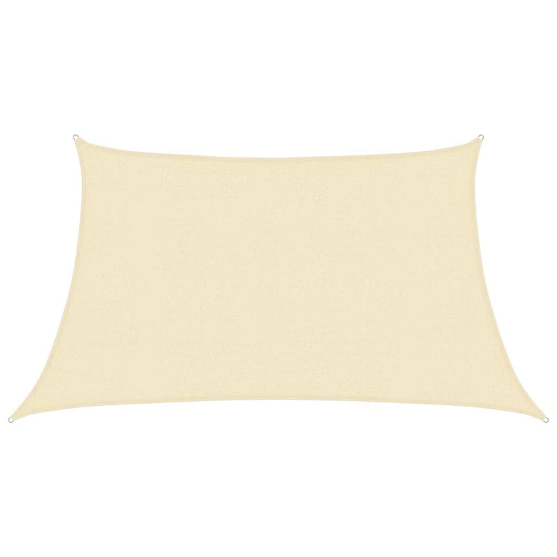 vidaXL krémszínű HDPE napvitorla 160 g/m² 3/4 x 2