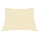 vidaXL krémszínű HDPE napvitorla 160 g/m² 4/5 x 3 m