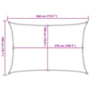 vidaXL fehér HDPE napvitorla 160 g/m² 2 x 3 m