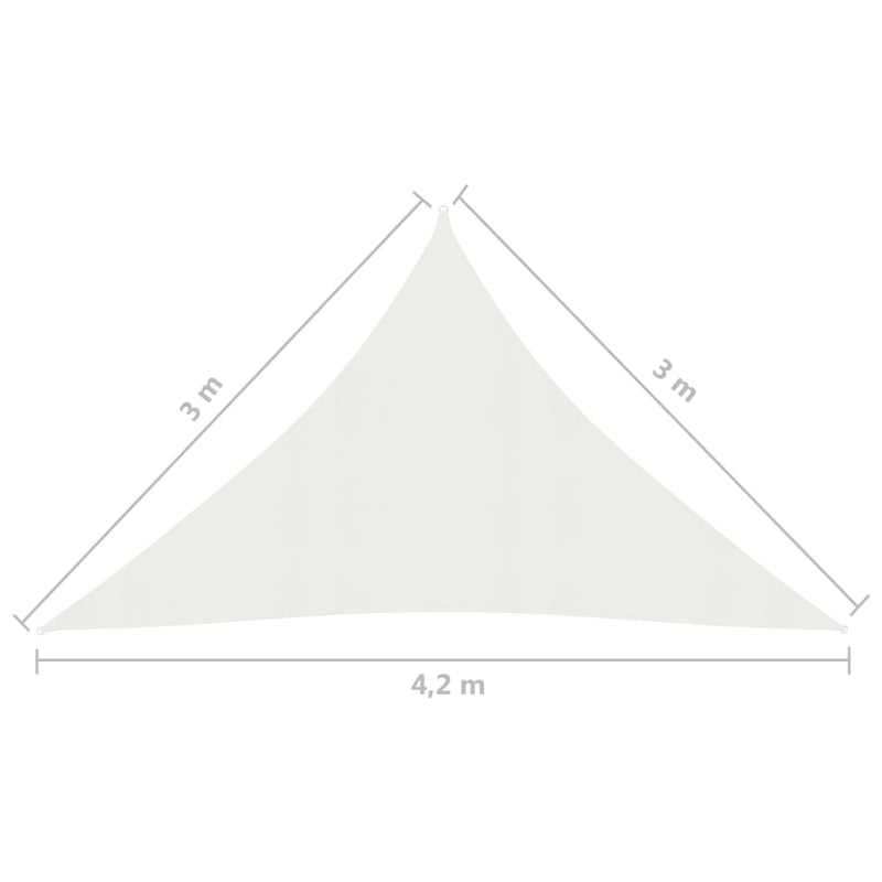 vidaXL fehér HDPE napvitorla 160 g/m² 3 x 3 x 4,2 m