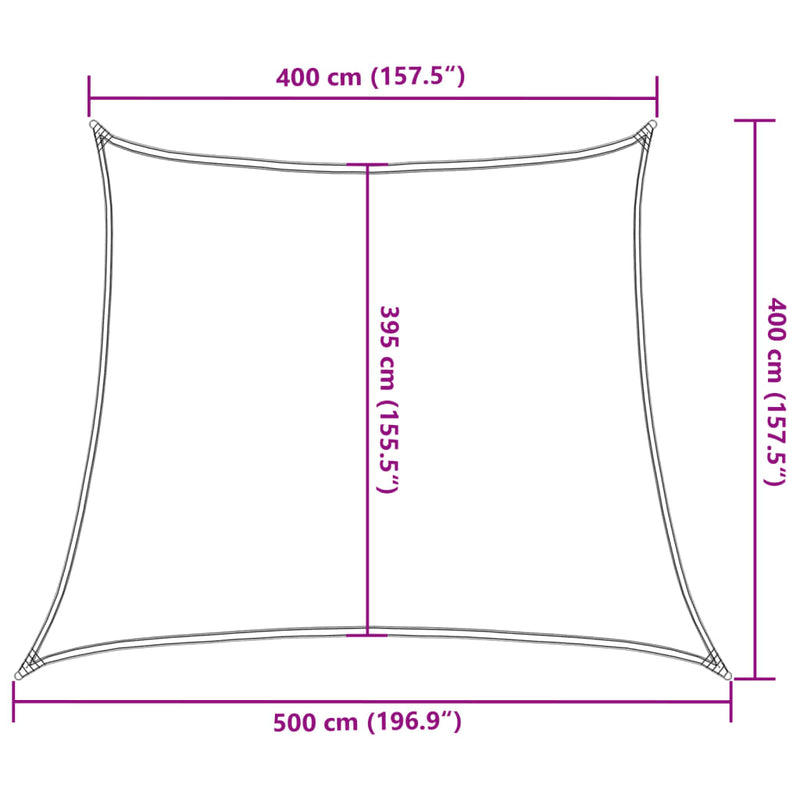 vidaXL fehér HDPE napvitorla 160 g/m² 4/5 x 4 m