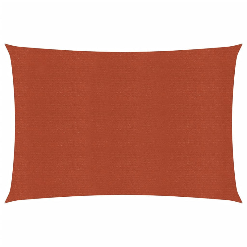 vidaXL terrakotta négyszögletű HDPE napvitorla 160 g/m² 2,5x5 m