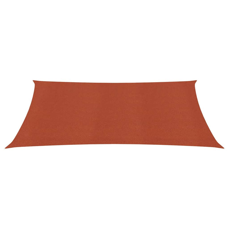 vidaXL terrakotta négyszögletű HDPE napvitorla 160 g/m² 2,5x5 m