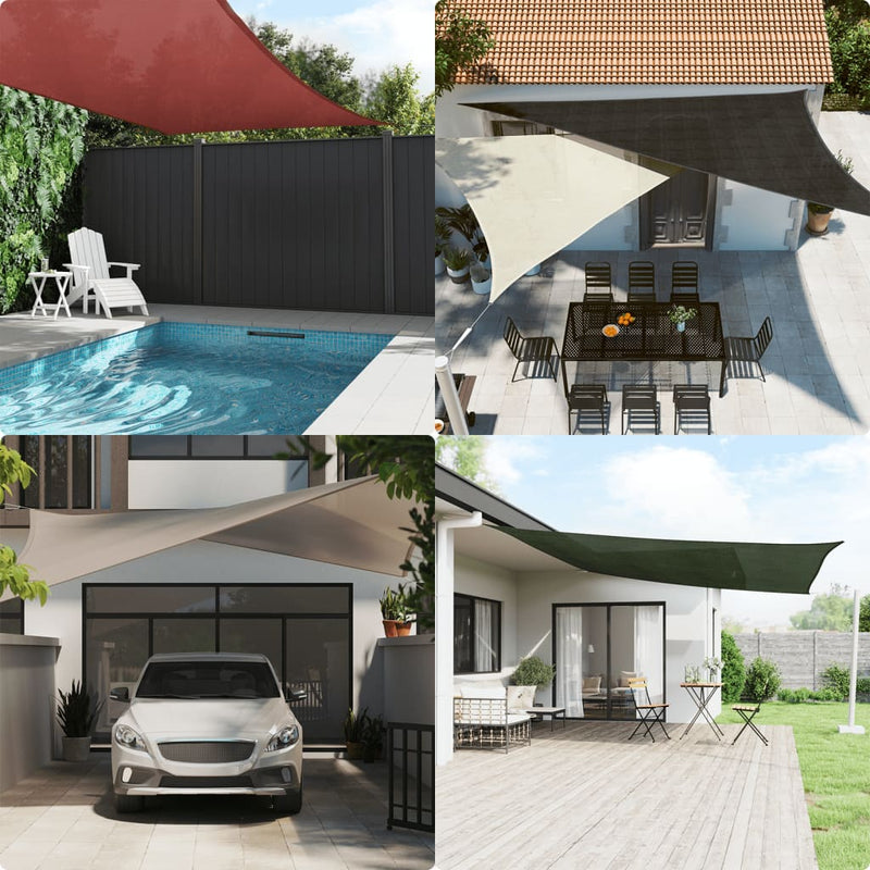 vidaXL terrakotta HDPE napvitorla 160 g/m² 6 x 8 m