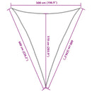 vidaXL terrakotta háromszög alakú HDPE napvitorla 160 g/m² 5x6x6 m