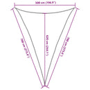vidaXL terrakotta háromszög alakú HDPE napvitorla 160 g/m² 5x7x7 m