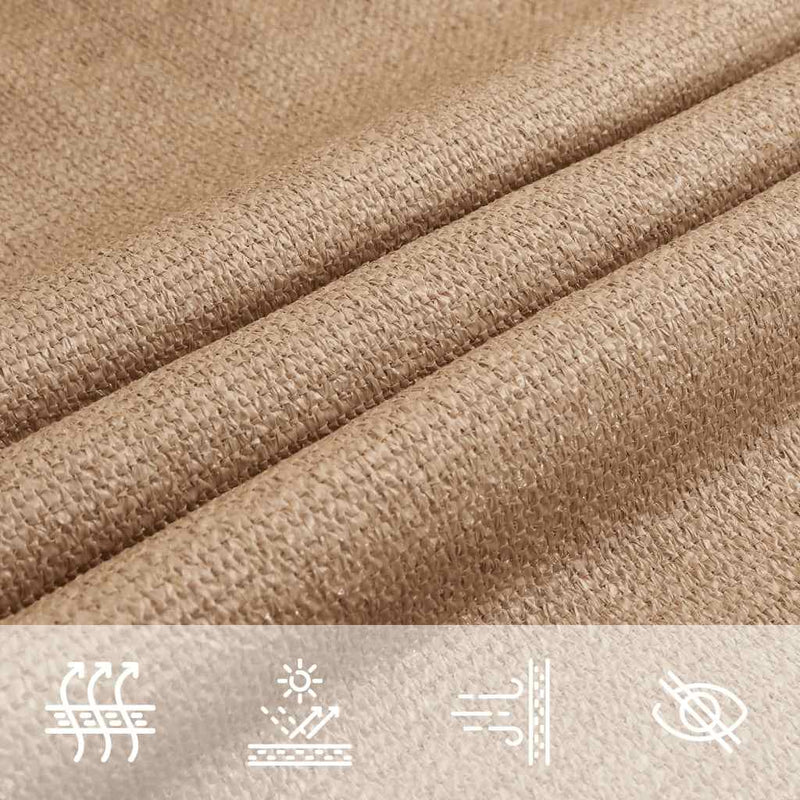 vidaXL tópszínű HDPE napvitorla 160 g/m² 3 x 3 m