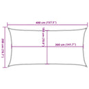 vidaXL tópszínű HDPE napvitorla 160 g/m² 2 x 4 m
