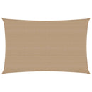 vidaXL tópszínű HDPE napvitorla 160 g/m² 3 x 5 m