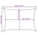 vidaXL tópszínű HDPE napvitorla 160 g/m² 5 x 7 m