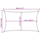 vidaXL tópszínű HDPE napvitorla 160 g/m² 5 x 8 m