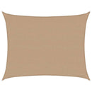 vidaXL tópszínű HDPE napvitorla 160 g/m² 6 x 7 m