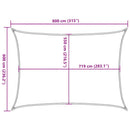 vidaXL napellenző vitorla 160 g/m² bézs 6 x 8 m HDPE