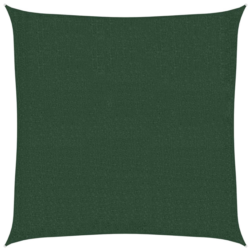 vidaXL sötétzöld HDPE napvitorla 160 g/m² 3 x 3 m