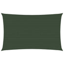 vidaXL sötétzöld HDPE napvitorla 160 g/m² 2 x 5 m