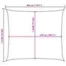 vidaXL sötétzöld HDPE napvitorla 160 g/m² 2,5 x 3 m