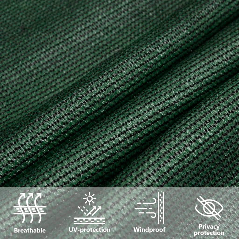 vidaXL sötétzöld HDPE napvitorla 160 g/m² 3,5 x 4,5 m