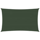 vidaXL sötétzöld HDPE napvitorla 160 g/m² 3,5 x 5 m