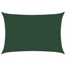 vidaXL sötétzöld HDPE napvitorla 160 g/m² 4 x 5 m