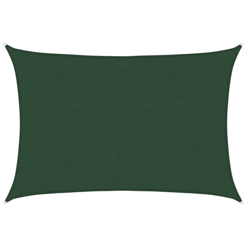 vidaXL sötétzöld HDPE napvitorla 160 g/m² 4 x 6 m