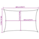 vidaXL sötétzöld HDPE napvitorla 160 g/m² 5 x 6 m