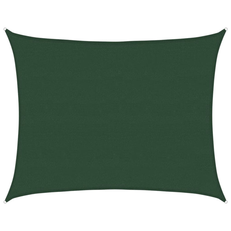 vidaXL sötétzöld HDPE napvitorla 160 g/m² 6 x 7 m