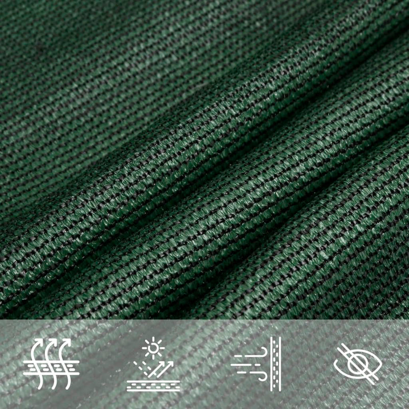 vidaXL sötétzöld HDPE napvitorla 160 g/m² 2,5 x 2,5 x 3,5 m
