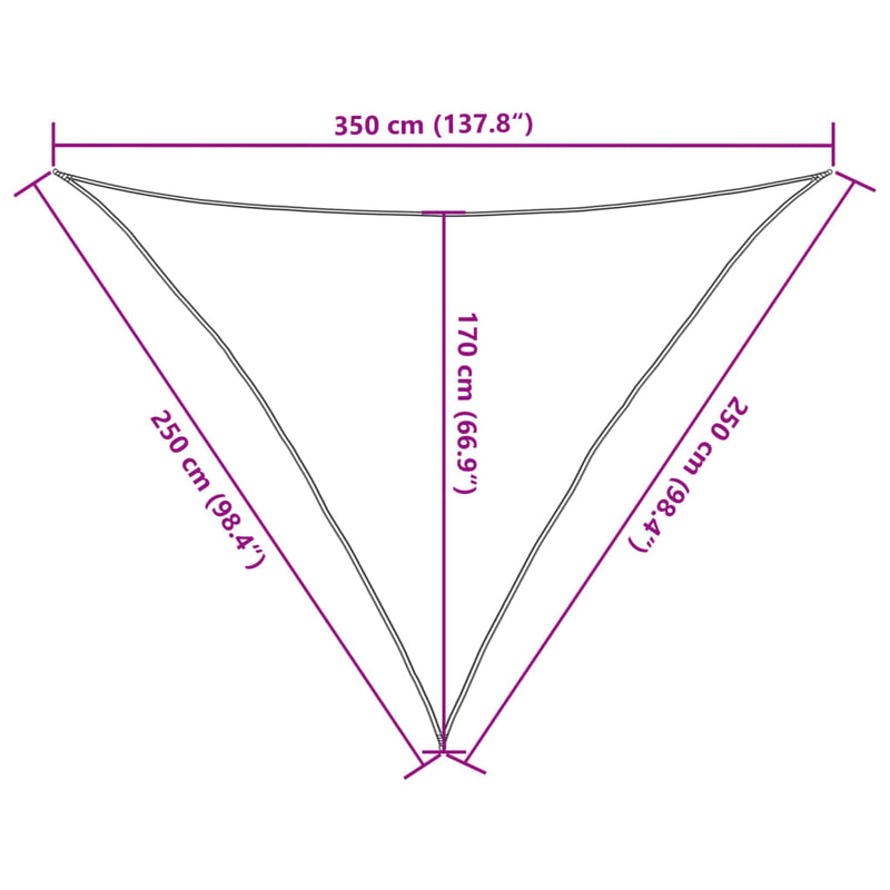 vidaXL sötétzöld HDPE napvitorla 160 g/m² 2,5 x 2,5 x 3,5 m