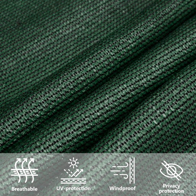 vidaXL sötétzöld HDPE napvitorla 160 g/m² 2,5 x 2,5 x 3,5 m
