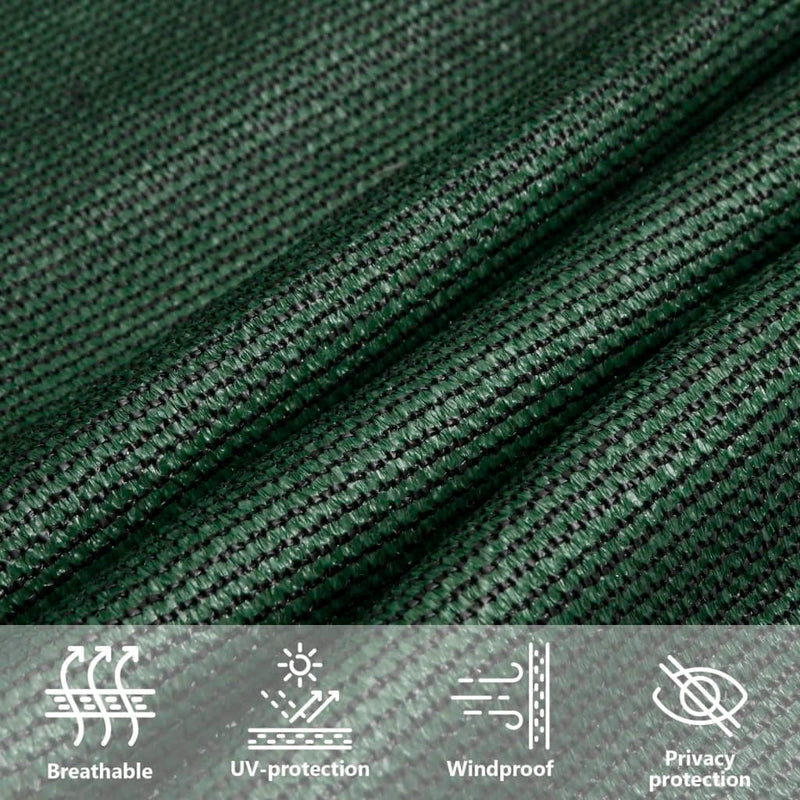 vidaXL sötétzöld HDPE napvitorla 160 g/m² 3 x 3 x 3 m