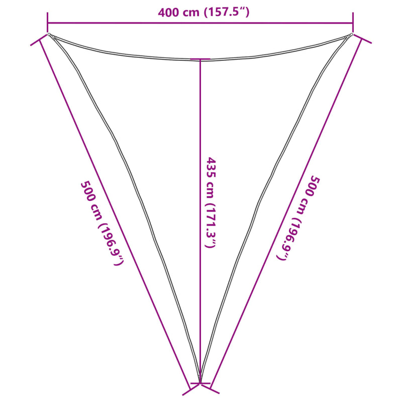 vidaXL sötétzöld HDPE napvitorla 160 g/m² 4 x 5 x 5 m