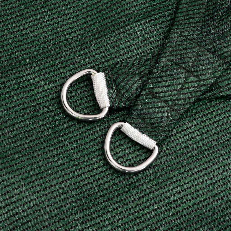 vidaXL sötétzöld háromszög alakú HDPE napvitorla 160 g/m² 6x6x6 m