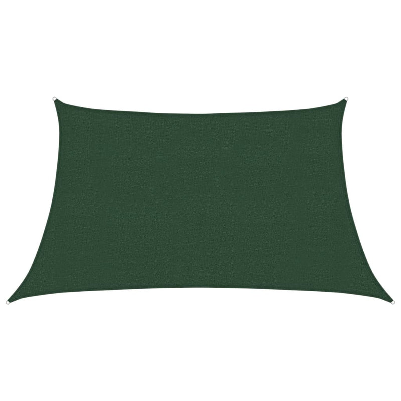vidaXL sötétzöld HDPE napvitorla 160 g/m² 3/4 x 2 m