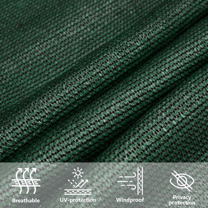 vidaXL sötétzöld trapéz alakú HDPE napvitorla 160 g/m² 4/5 x 3 m