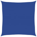 vidaXL kék négyzet alakú HDPE napvitorla 160 g/m² 7x7 m